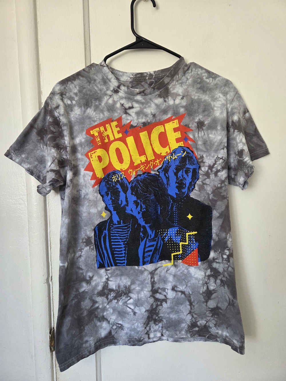 The Police Retro Graphic Tie-Dye Tee Japanese Walking On The Moon Small